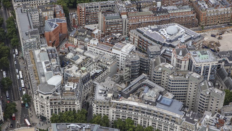 Aerial view of campus